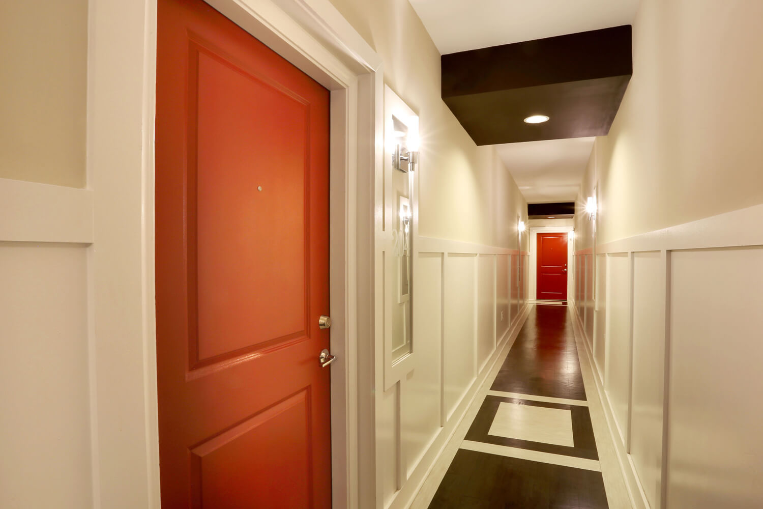 The 40 Four Building Designed by Foshee Architecture – View of Interior Hallway