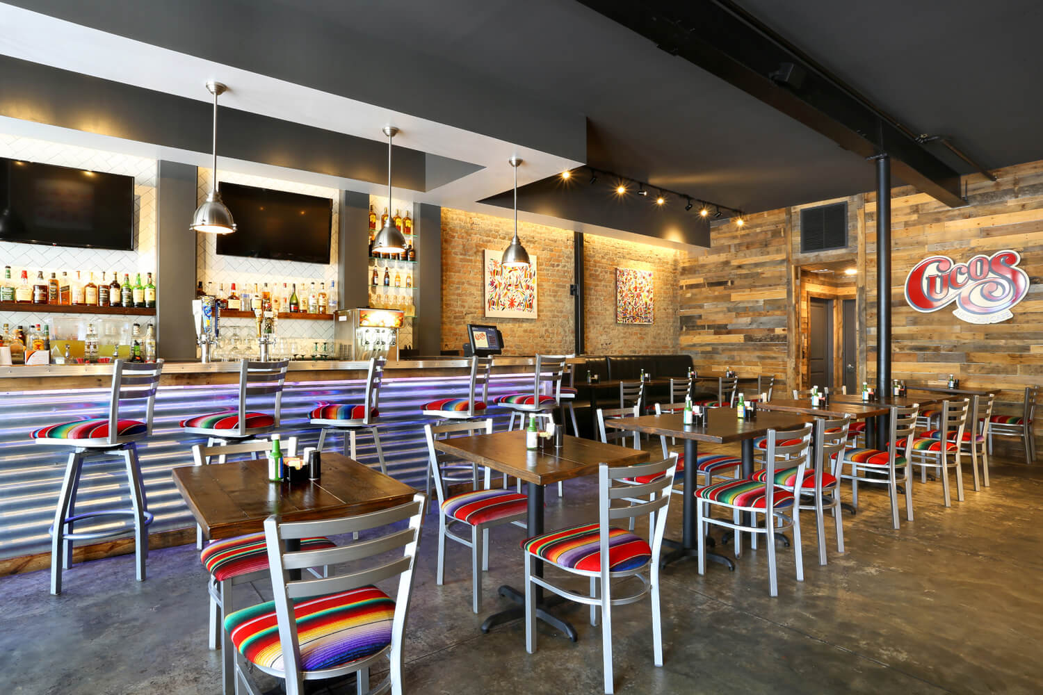 Cuco’s Mexican Café Restaurant Designed by Foshee Architecture – View of Seating Area