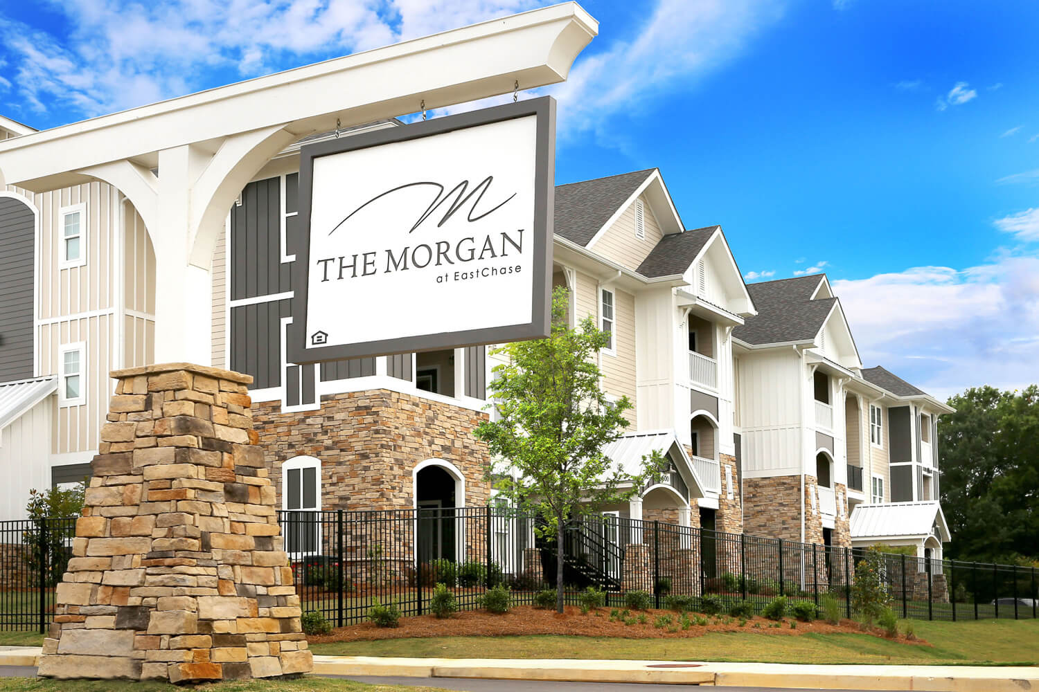 The Morgan Apartments Designed by Foshee Architecture - Entry Sign